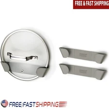 Pan Lid Organizer Wall Mount Storage Solution Kitchen Cabinet Easy Installation