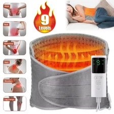 Adjustable Electric Heated Pad Waist Back Pain & Cramps Relief 9 Levels Heating