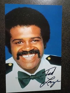 TED LANGE As BARTENDER ISAAC Hand Signed Autograph 4X6 Photo THE LOVE BOAT