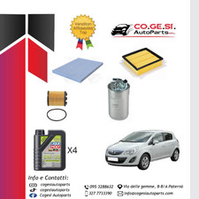 KIT TAGLIANDO OPEL CORSA D 1.3 CDTI 55 66 KW 75 90 CV +  4L OLIO LIQUI MOLY 5W30