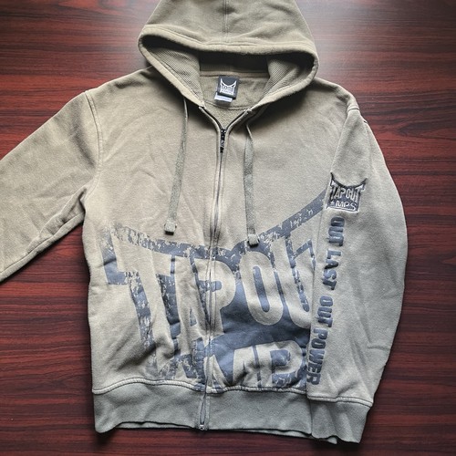 Vintage Tapout Hoodie Green MPS Full Zip UFC MMA Size Medium