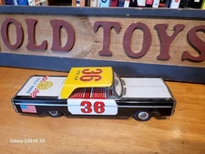VERY NICE 1960'S TIN LITHO  FRICTION POWERED FORD FAIRLANE #36 STOCK CAR
