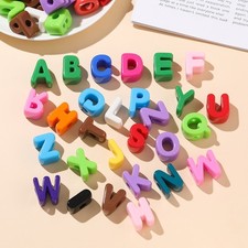 26pcs Acrylic Alphabet Letter A-Z Beads Large Hole Personalized Bracelet Craft