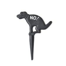 UgyDuky No Pooping Dog Yard Sign 7.8" x 10.6" Cast Iron 10 6x10 6 inch, brown