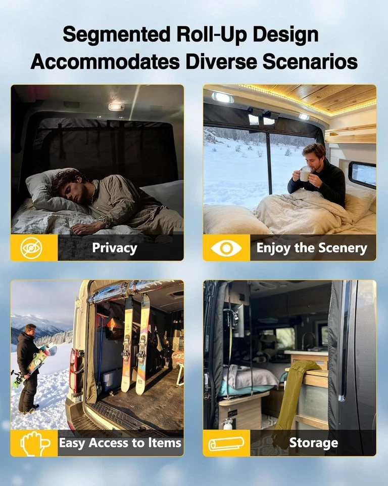 Van Chill Curtain for RAM Promaster 2015–2025 Insulated Rear Door Thermal Cover - Image 4 of 4