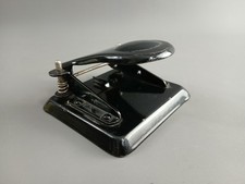 Alter LOCHER Schreibtisch Büro schwarz VINTAGE Sammler Nostalgie Retro Papier !