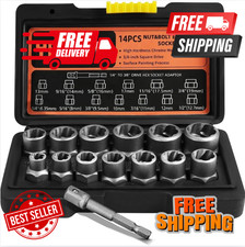 Bolt Extractor Set 14-Piece Stripped Bolt Extractor Socket Set with Storage Case