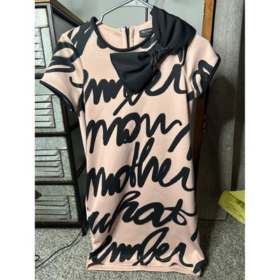 Rinascimento Blush Pink Top with Black Trim Italy Made xs preppy