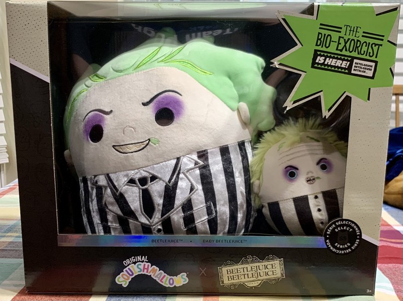 Squishmallows Set(2) Rare Beetlejuice 10” & 4” Baby Beetlejuice Plush NIB F/Ship
