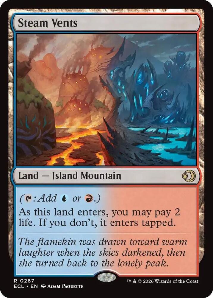 1x Steam Vents - Lorwyn Eclipsed - NM  -  MTG