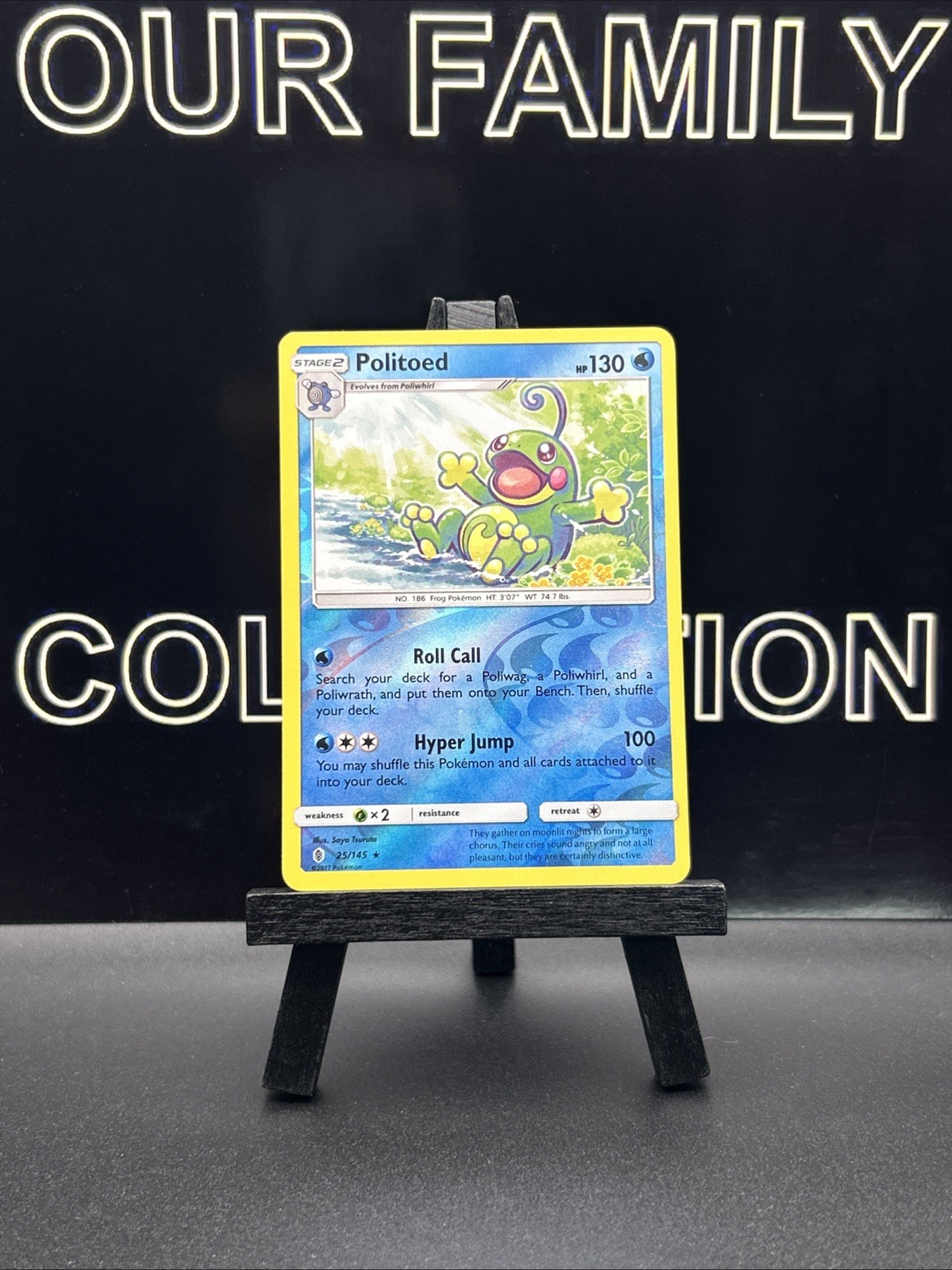 Politoed 25/145 Sm-Guardians Rising Reverse Holo Rare 2017 Pokemon Card