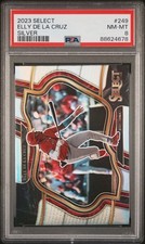 2023 Panini Select Diamond Level Silver Prizm Elly De La Cruz #249 PSA 8