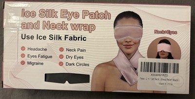 Ice Silk Hot/Cold Wraps Black Microwaveable for Headache Neck Pain Migraine
