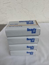 vintage Bath Size White Beauty Bar 5 Ounces lot of 4 1990 Made In Usa a275a