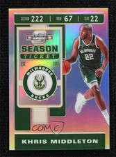 2019 Panini Contenders Optic Season Ticket Silver Prizm Khris Middleton #20 3a3