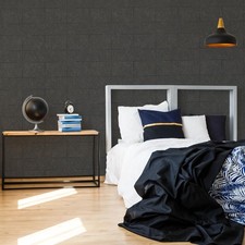 Superfresco Illusion Geometric Wallpaper Charcoal