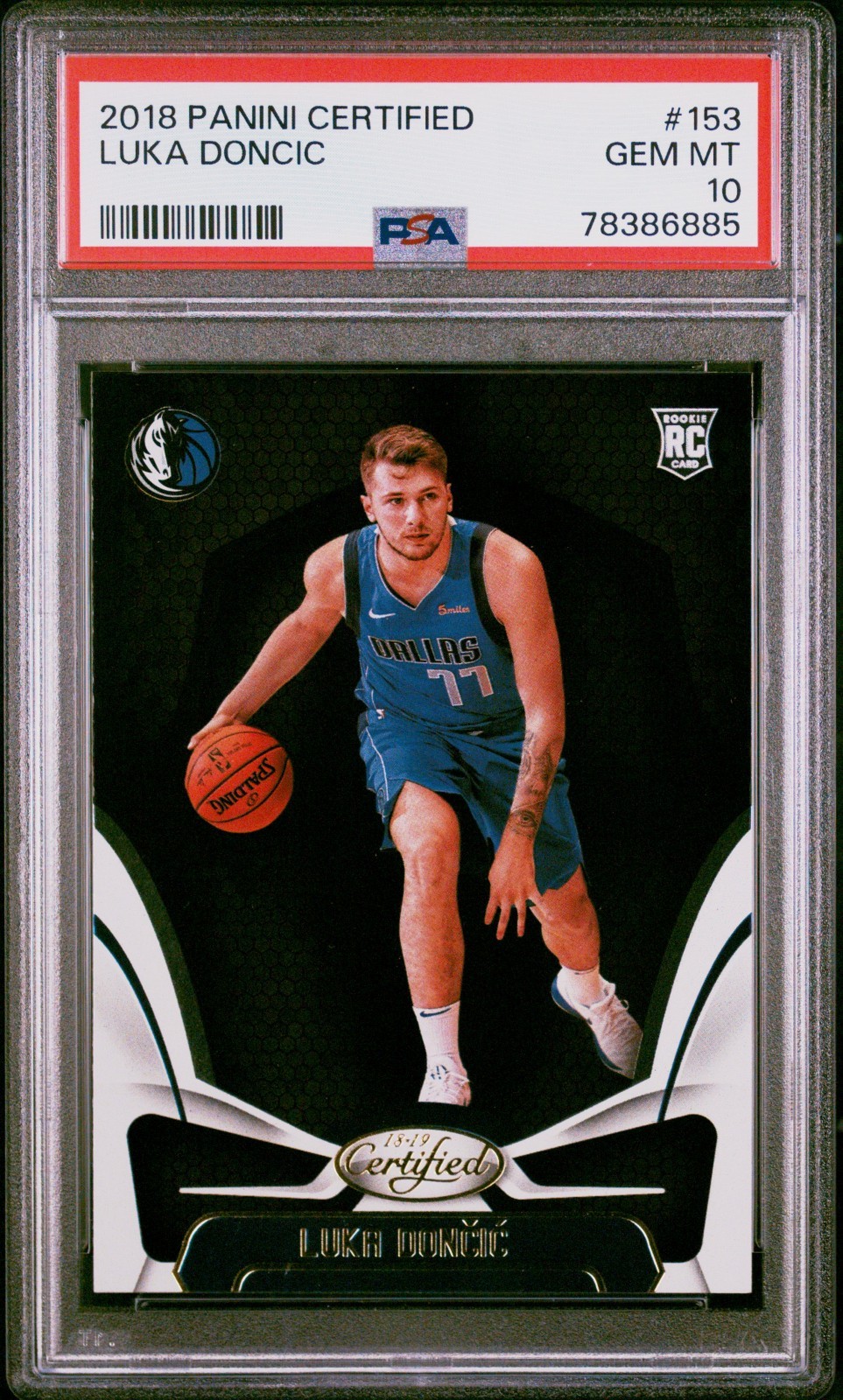 PSA 10 2018-19 Panini Certified Basketball Luka Doncic #153 RC Rookie