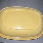 Tupperware Microwave Steamer Set w/ Lid & Perforated Insert, Yellow/White — photo 2