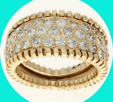 Natural Diamond Anniversary Wedding Band Ring 1.05CT 14K Yellow Gold 10.3MM Sz 5