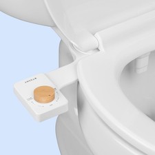 TUSHY NEW Fresh Dual Nozzle Cool Water Bidet Ultra Slim Toilet Seat Attachmen...