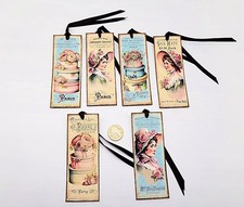 Bookmarks-French-Ladies-Hats-Journal-Linen Ca...