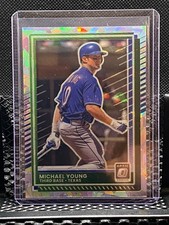 Michael Young 2025 Donruss Optic Cracked Ice  #15/25 - Rangers