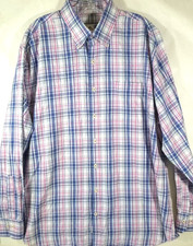 Peter Millar-Mens Classic Long Sleeve Preppy Button-Down Shirt-XL-100% Cotton