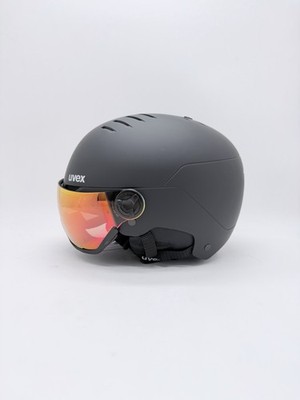 Uvex wanted visor Skihelm mit Visier- Grösse 58-61cm - Farbe Black Matt