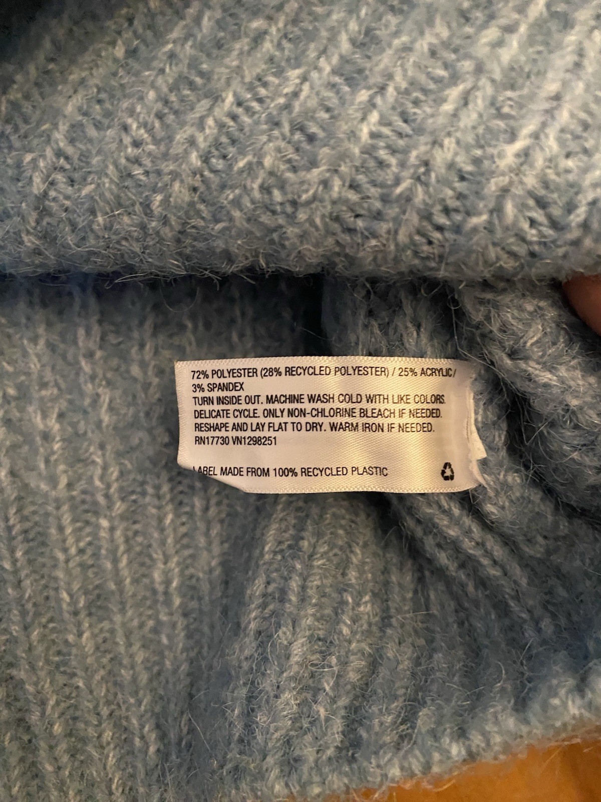 Universal Thread Women's Pullover Blue Ribbed Hea… - image 4