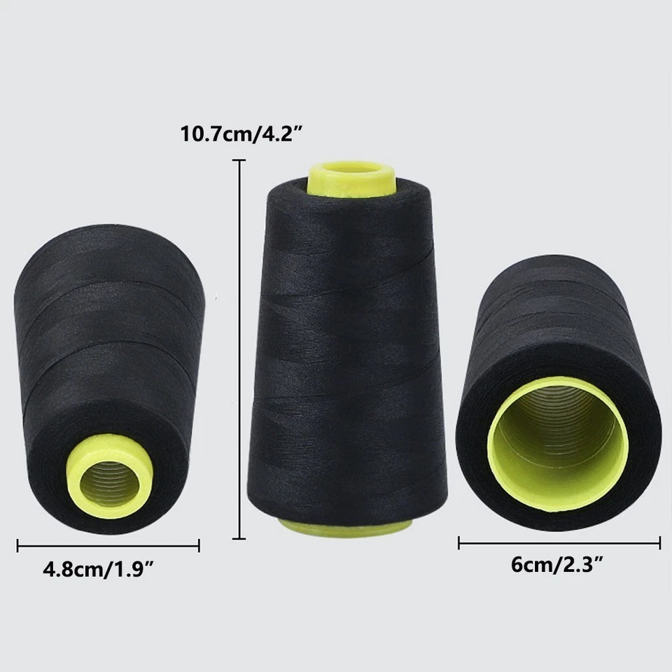 2 Reel 6000yards Industrial Overlock Sewing Machine Polyester Thread All Purpose - Image 3 of 4