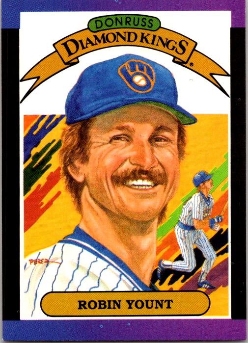Robin Yount #5 Baseball Cards 1989 Donruss Super Diamond Kings trading card — raw and PSA graded price guide