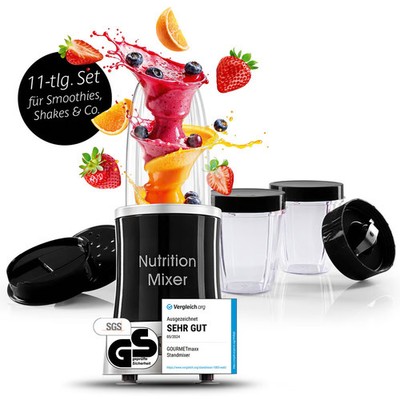 Nutrition Mixer Smoothie Maker Standmixer Blender Milchshaker Edelstahl Set