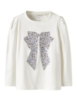 MäDchen Oberteil Name It Nmftally Ls Top, Cloud Dancer, 92 Cm, Shirt