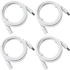 4 Pack 6Ft 2M DC Power Extension Cable, 4PCS DC 12V Power Adapter Extension Cord