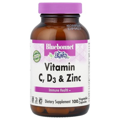 Vitamin C, D3 & Zinc, 100 Vegetable Capsules