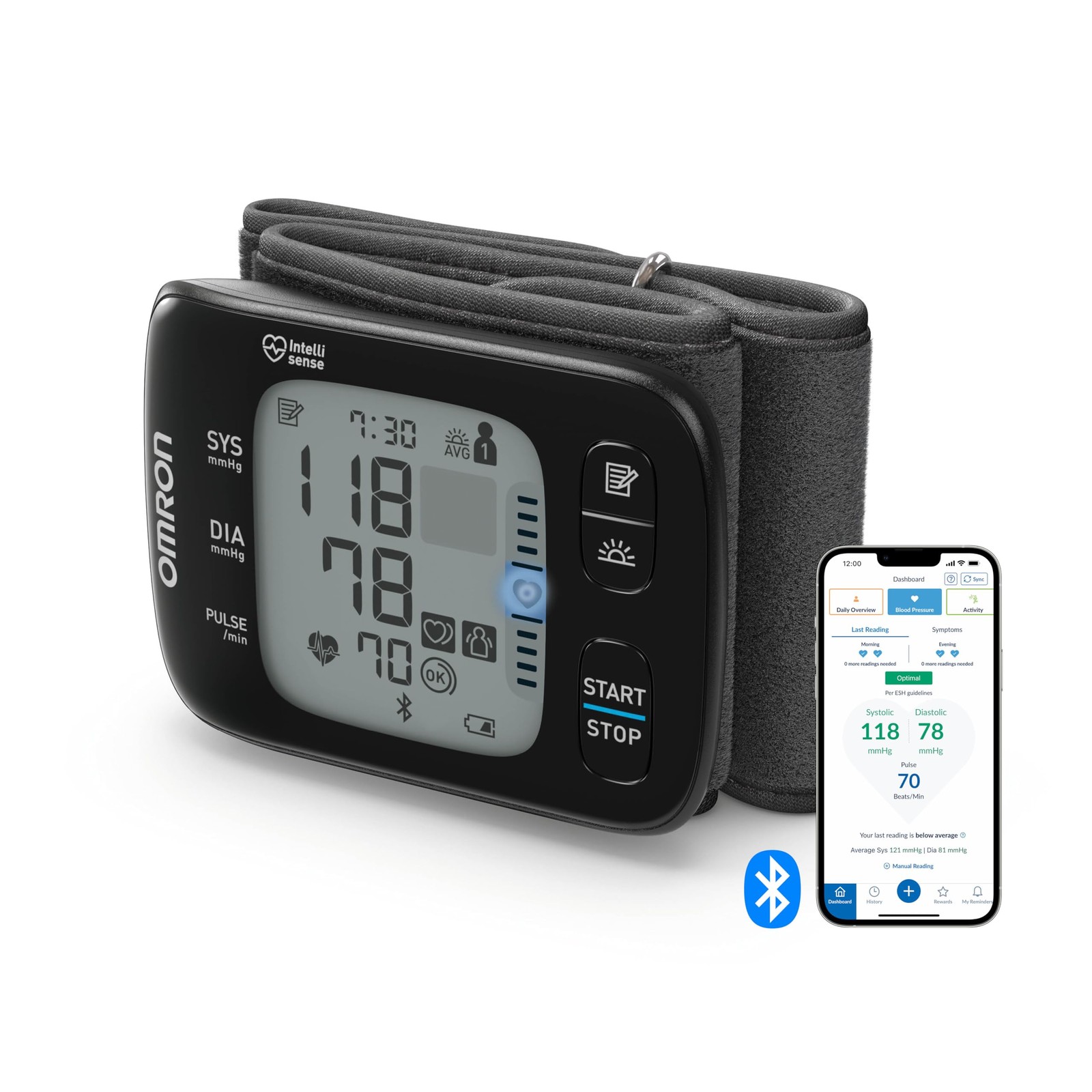 Tensiomètre poignet OMRON RS7 Intelli IT haut de gamme compact Noir