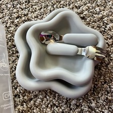 Tiny Halo 4 Piece Tableware Set Food Grade Silicone 304 Stainless Steel Handle