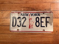 VINTAGE Statue Of Liberty New York License Plates NY 90s D32 8EF