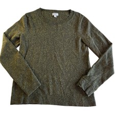 J.CREW Wool Blend Pullover Sweater Teddie Womens Medium Green