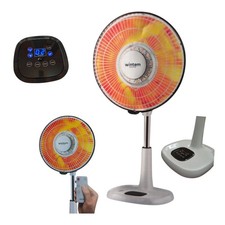 STUFA PIANTANA AL CARBONIO 75CM OSCILLANTE 1100W VENTILATORE CALDO 2 INTENSITA