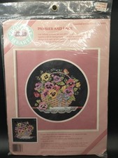 From The Heart Dimensions Pansies  Lace Counted Cross Stitch 53543 1989