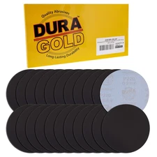 Dura-Gold 6" Wet or Dry Sanding Discs - 220 Grit (Box of 20) - Hook & Loop Back