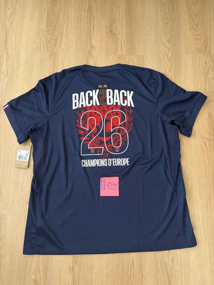Maillot Psg 2 Étoiles Domicile Champions of Europe Back2back - Taille XXL - Photo 1/4