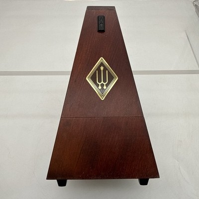 Vintage Wittner Wind Up Metronome Mahogany Wood Germany, Tested & Working