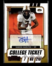 2021 Panini Contenders Draft Picks #301 Damon Hazelton Jr. Red
