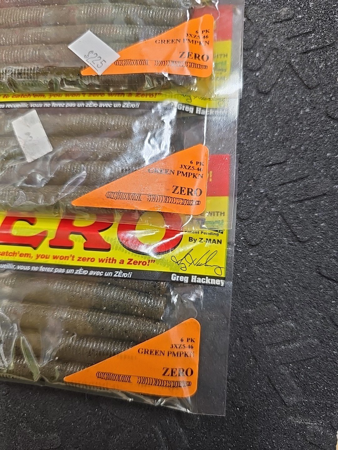 Strike King Zero Worm 5" Green Pumpkin FishingLures ( Lot of 8 ) - Image 2