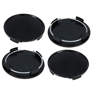 Center Caps,63mm Wheel Rim Hub Center Outer 63MM,Inner 60MM Black with ring - Picture 1 of 5