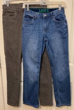 LOT of 2 Boys Slim Jeans-Levi's 511 Blue Size 14  H M Dark Gray Size 13-14 