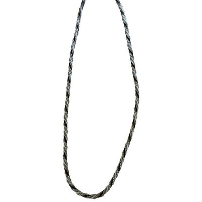 Tri-Tone Twisted Rope Chain Necklace Gold Silver Black 18 Inch Spring Ring Clasp