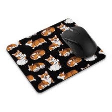 Non-Slip Rectangle Mousepad, Pembroke Welsh Corgi Funny Playful Postures Pad ...